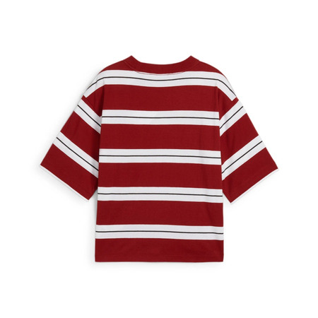 PUMA SQUAD Striped Tee "Intense Red"