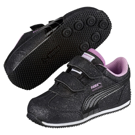 Puma Whirlwind Glitz V Kids Trainers (Black/Orchid)