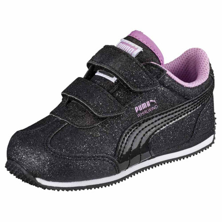 Puma Whirlwind Glitz V Kids Trainers (Black/Orchid)