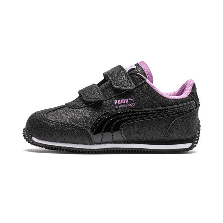 Puma Whirlwind Glitz V Kids Trainers (Black/Orchid)