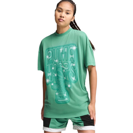 Puma Womans Basketball Art-Hitect Sparkle Trophy Tee 1 "Jade Frost"