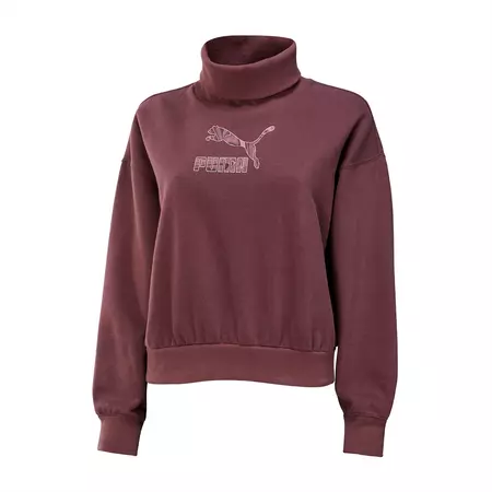 PUMA x AITANA Cropped Turtleneck Sweatshirt (dustyplum)