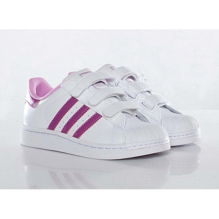 Adidas Superstar CF C (28-35/blanco/burdeos)