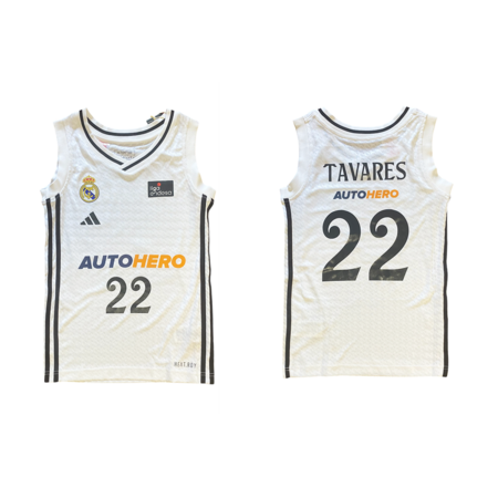 Real Madrid Camiseta Basket Niñ@ 1ª Equip 24/25 # 22 TAVARES #