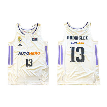 Real Madrid Camiseta Basket Niñ@ 1ª Equipación # 13 RODRÍGUEZ #