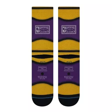 Stance Casual NBA LA Lakers Mini Ball Hardwood Classic Poly Crew Socks