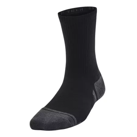 UA Kids' Performance Tech 3-Pack Crew Socks "Black"