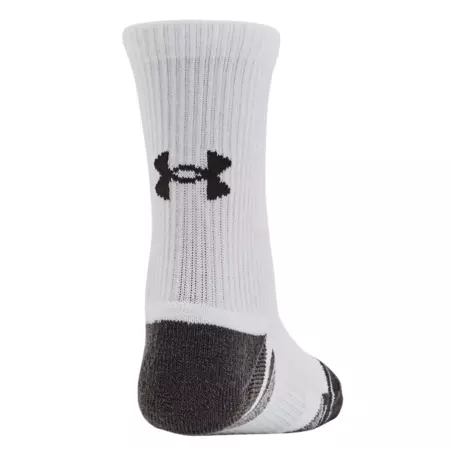 UA Kids' Performance Tech 3-Pack Crew Socks "White"