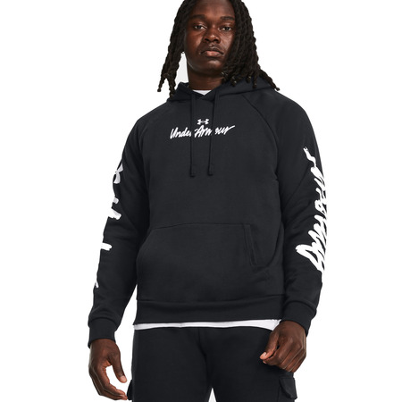 UA Men's Rival Fleece Graphic Hoodie "Black"