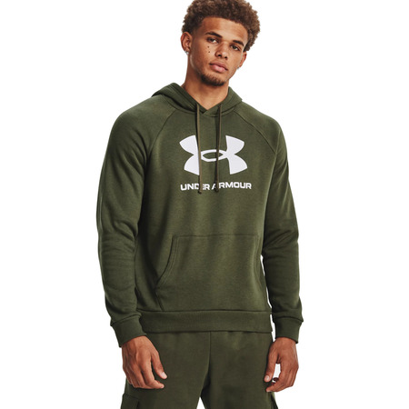 UA Men's Rival Fleece Logo Hoodie "Marine OD Green"