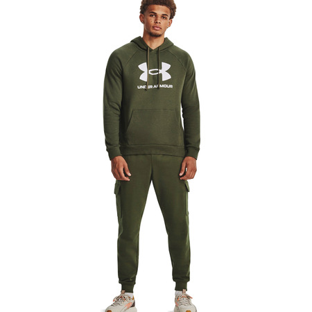 UA Men's Rival Fleece Logo Hoodie "Marine OD Green"