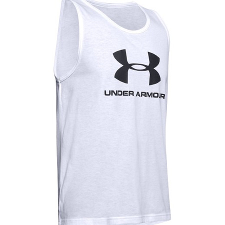 UA Men's Sportstyle Logo Tank "White"