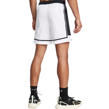 UA Men's Zone Pro 7" Mesh Shorts "White-Black"