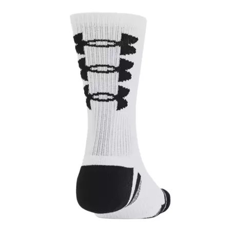 UA UnisexPerformance Tech 3-Pack Crew Socks "White-Black"