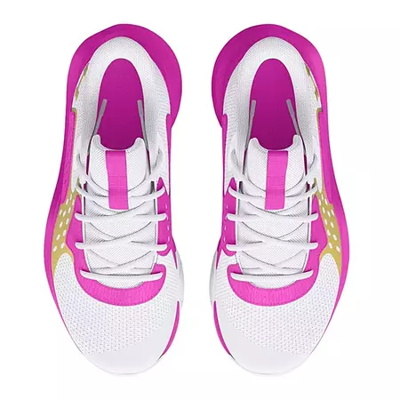 Under Armour GS Jet '23 Jr. "White VividMagenta Gold"