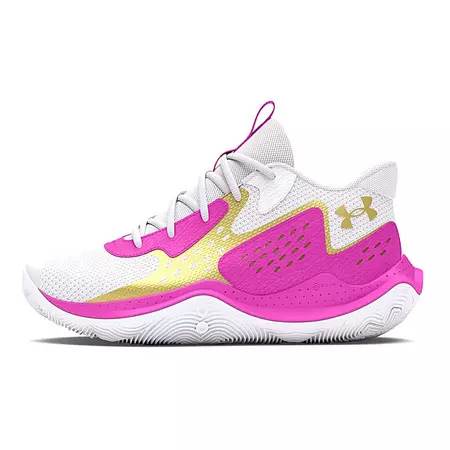 Under Armour GS Jet '23 Jr. "White VividMagenta Gold"