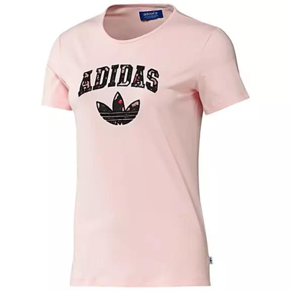 Adidas Original Camiseta Logo Slim Graphic Mujer (rosa)