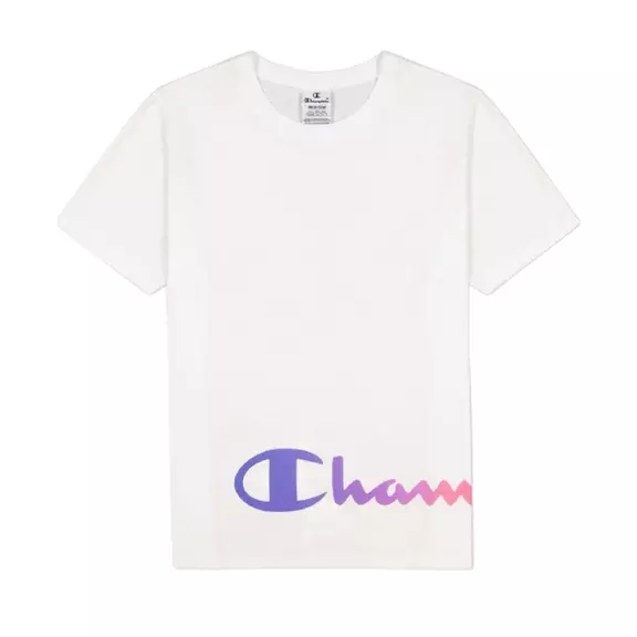 Champion Legacy Cotton T-shirt with Colorful Details "White"