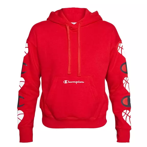 Champion Wm´s Legacy Logo Sleeves Love Hoodie "Red"