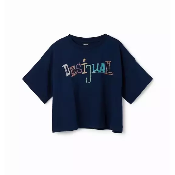 Desigual Girls Multicolour Logo T-shirt "Marine"