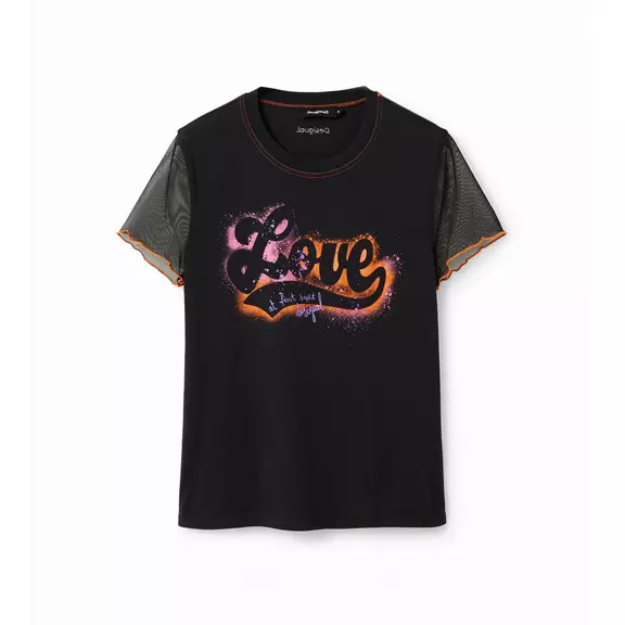 Desigual Graffiti Love T-shirt "Black"