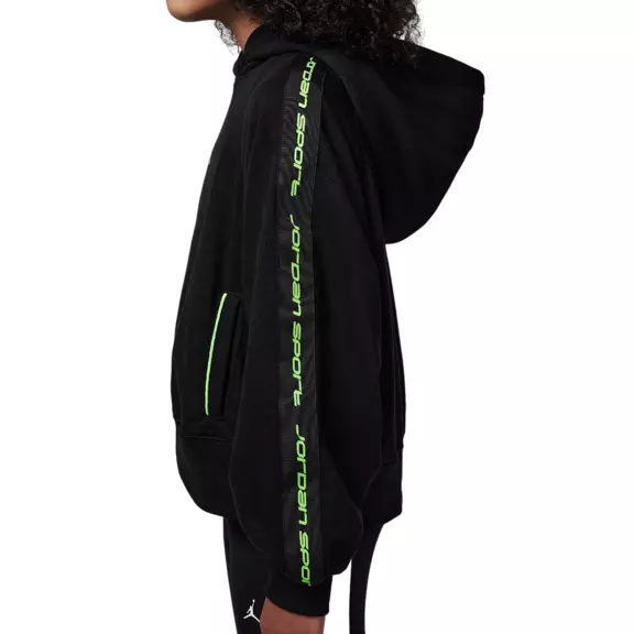 Jordan Girls JFG Dri-FIT Sport Pollover Hooodie "Black"