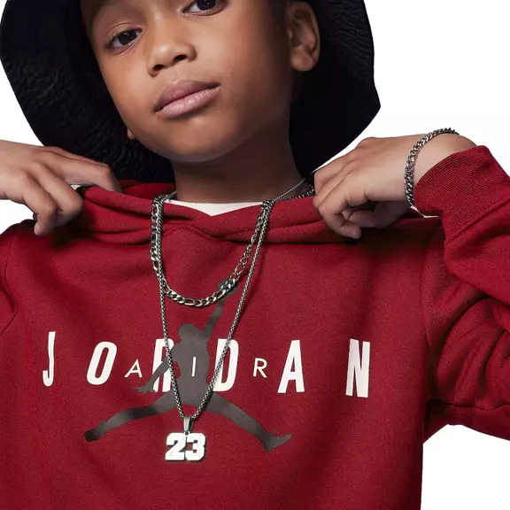 Jordan Infants Jumpman Sustainable Pullover Hood and Joggers Set "Gym Red"