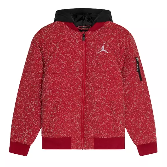 Jordan Kid's Hooded Padded Bomber "Gym Red"