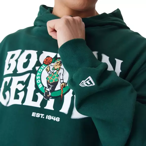 New Era NBA Boston Celtics CF Graphic Oversized Pullover Hoodie