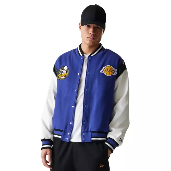 New Era NBA L.A Lakers Floral Varsity Jacket "Blue"