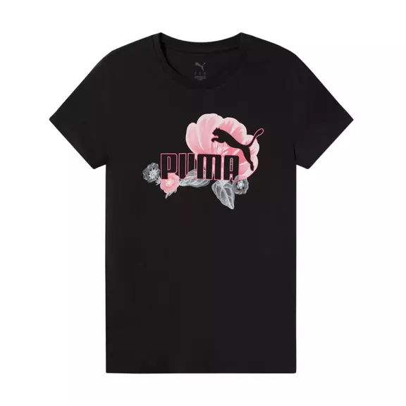 Puma ESS+ Floreal Big Logo Graphic Tee "Black"