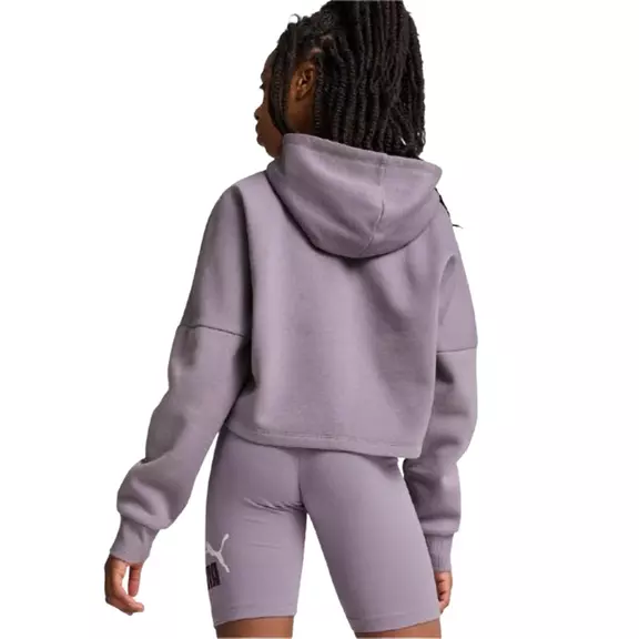 Puma Girls ESS Logo Cropped Hoodie G "Pale Plum"