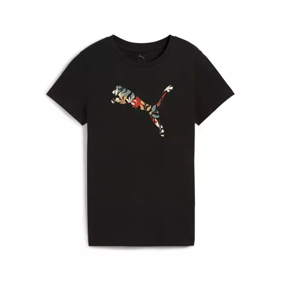 Puma GRAPHICS Floral Cat Logo Tee "Black"