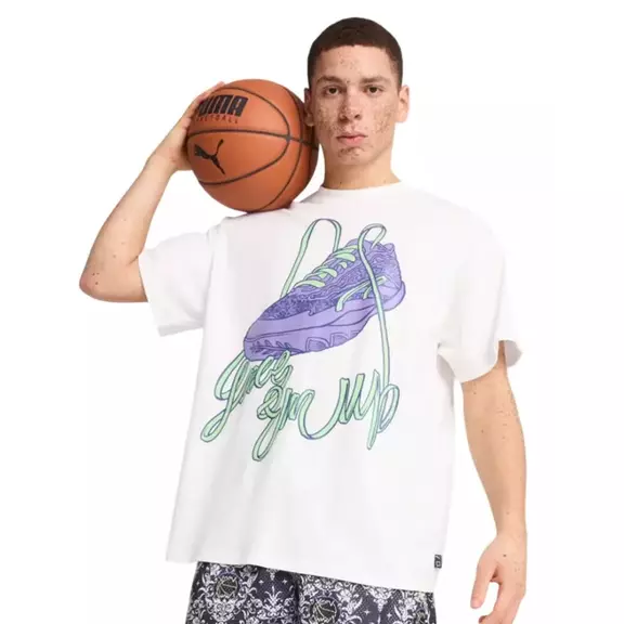 Puma Lace EM Up Oversized Tee "White"