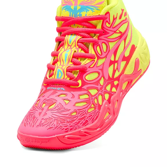 LaMelo Ball MB.04 1Love Junior "Pink Alert-Yellow"