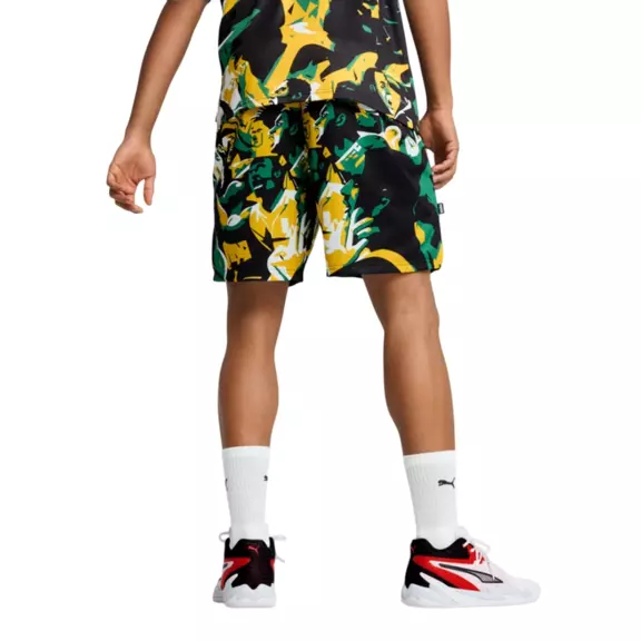 Puma Basketball Rival Rage Short AOP "Archive Green"