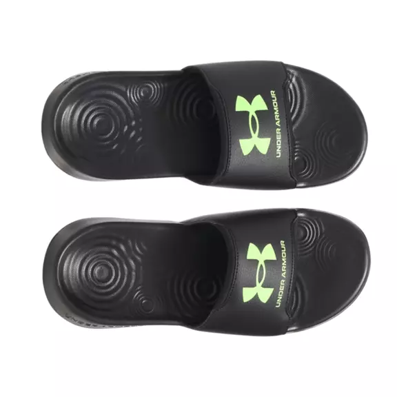 UA Boys' Ignite Select Slides "Black-Hyper Green"