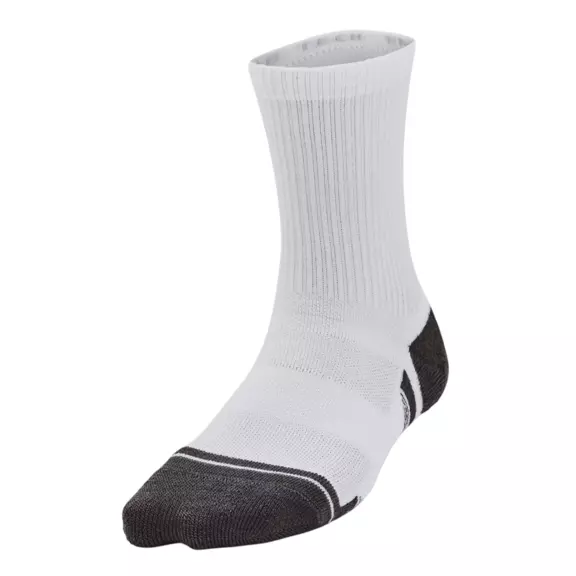 UA Kids' Performance Tech 3-Pack Crew Socks "White"