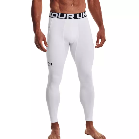 UA Men's ColdGear® Armour Leggings "White"