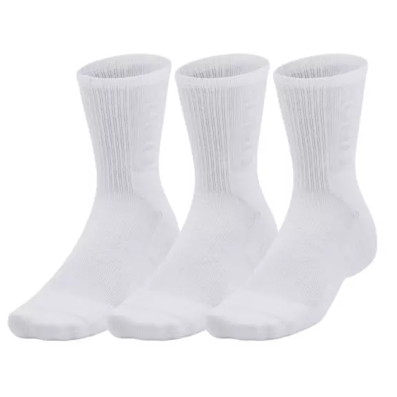 UA Unisex 3-Maker 3-Pack Mid-Crew Socks "White-Mod Gray"