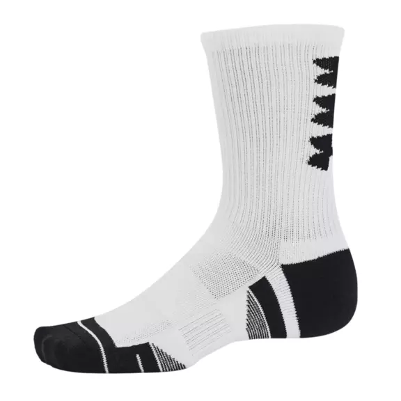 UA UnisexPerformance Tech 3-Pack Crew Socks "White-Black"