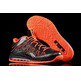 Nike Air Max Lebron X Low "Total Crimson" (001/negro/naranja)