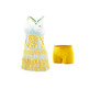 Adidas W ASMC Barricade Vestido (Blanco/Amarillo)