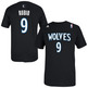 Adidas NBA Camiseta Gametime Wolves Ricky Rubio (negro/blanco)