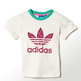 Adidas Original Camiseta Bebé Cheetah Trefoil (blanco/cream/rosa/turquesa)