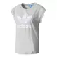 Adidas Originals W Boyfriend Roll-Up Tee (medium grey heather)