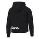 Champion Girls Legacy Script Logo Wraparound Print Boxi Hoodie "Black"