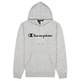 Champion Legacy Script Logo Cotton Terry Hoodie "Light Grey"