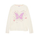 Desigual Butterfly print T-shirt "White"