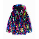 Desigual Girls Multicolour Fur-effect Jacket "Tutti Fruti"